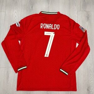 Portugal 2025 RONALDO 7 Home Long Sleeve Soccer Jersey Player Version Men's XL